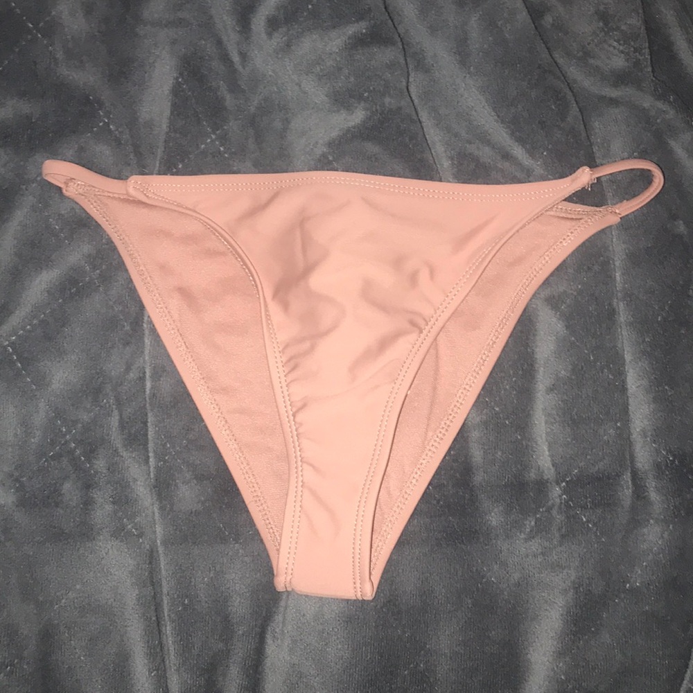 Never worn! Pink thin strap Bikini bottom
